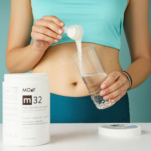 m32 Colagen hidrolizat bovin premium, dovedit clinic, articulatii, 10.000mg tip I si III, fara aroma, 30 portii, 303 g, Molecules of Youth, natural